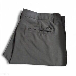 Adidas Men’s Performance Pants Gray 35x30 100% Polyester Stretch Comfort